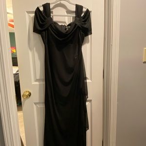 Black long dress with shoulder & off shoulder straps. Size 12